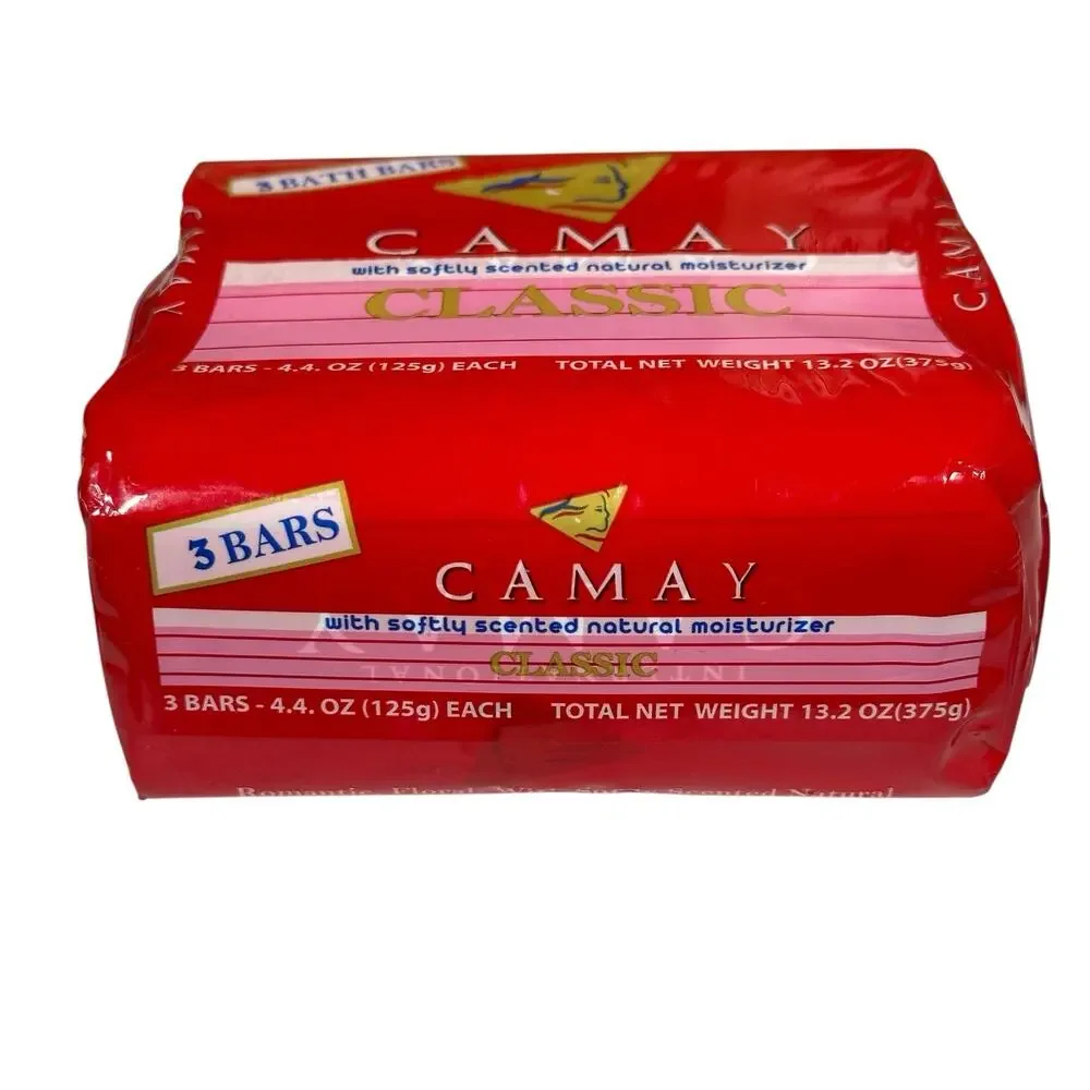 Camay Classic Pink Soap Softly Scented Beauty Bar 3 Pack Bath Bars 4.4oz Vintage